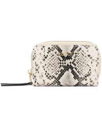 Kazar - Accessoires ,Wit ,Leer Snake Motif Embossed Leather Wallet - Lyst