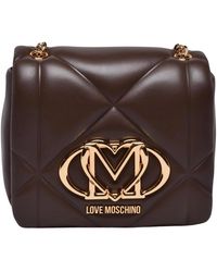 Love Moschino - Umhängetasche Mit Logo-Plakette - Lyst