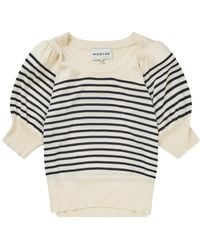 Munthe - Gestreifter strickpullover mit puffärmeln - Lyst