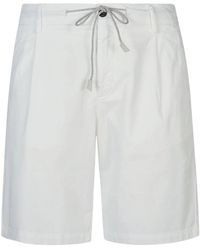 Eleventy - Korte Broeken ,Wit ,Katoen Bermuda Jogger - Lyst