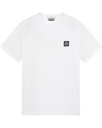 Stone Island - Kurzarm t-shirt (weiß) - Lyst