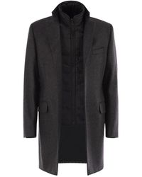Fay - Jassen ,Zwart ,Wol Double Coat - Lyst