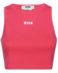 MSGM - Sleeveless Tops - Lyst