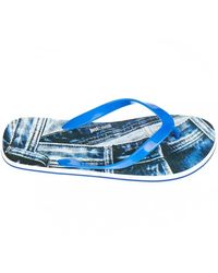 Just Cavalli - Hellblaue eva sandale für männer - Lyst