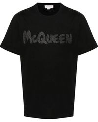 McQueen - Camiseta con logo estampado - Lyst