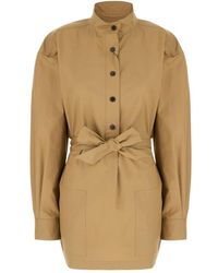 Saint Laurent - Kleedjes ,Katoen Stijlvolle Jassen En Vesten Collectie - Lyst