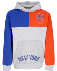 Mitchell & Ness - Hoodies & Sweatvesten ,Veelkleurig ,Katoen Nba Tie Breaker Hoodie Grijs - Lyst