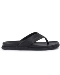 Kazar - Leder Flip-Flops Mit Dicker Sohle - Lyst
