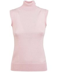 Sportmax - Truien & Vesten ,Roze ,Wol Ardenza Turtleneck Trui - Lyst