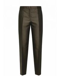 Max Mara - Broeken ,Groen ,Katoen Straight Broeken - Lyst