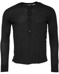 Dolce & Gabbana - Henley Knit Pullover Sweater - Lyst