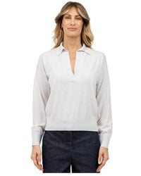 Alpha Studio - Wijde Hals Polo - Lyst