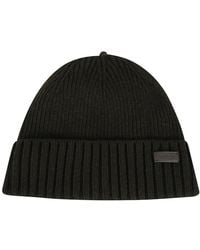 Barbour - Grüne Wollmischung Beanie Mütze - Lyst