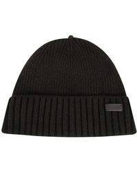 Barbour - Accessoires ,Groen ,Wol Groene Wollen Blend Beanie Hoed - Lyst