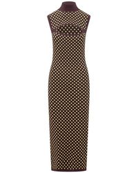 P.A.R.O.S.H. - Ärmelloses Kleid Mit Cut-Out Und Rollkragen - Lyst
