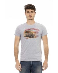 Trussardi - Tops ,Grijs ,Casual Korte Mouw Ronde Hals T-Shirt - Lyst
