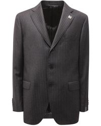 Lardini - Wol Donkergrijs Italiaanse Stijl Jurk - Lyst