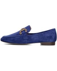 Bibi Lou - Marineblaue wildleder-loafers mit eckiger zehenpartie - Lyst