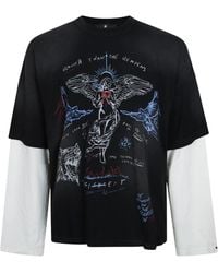 Represent - Tops ,Zwart ,Katoen Heavier Than The Heavens Ls T-Shirt - Lyst