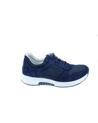 Gabor - Schoenen ,Blauw ,Suède Rollingsoft Sneaker - Lyst
