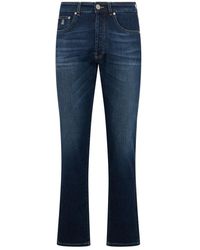 Moorer - Jeans ,Blauw ,Katoen Silone Five-Pocket Jeans - Lyst