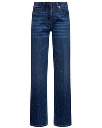 Silvian Heach - Jeans Mit Geradem Bein Und Aufgesetzten Strasssteinen - Lyst