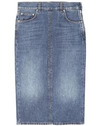 Haikure - Rokken ,Blauw ,Denim Kim Midi Denim Rok - Lyst