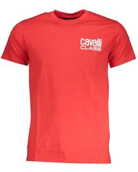 Roberto Cavalli - Tops ,Rood ,Katoen Qxt 62X Jd 060 T-Shirt Met Korte Mouwen - Lyst