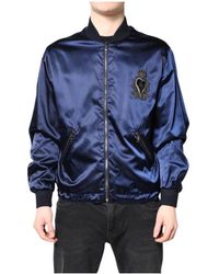 Dolce & Gabbana - Dg Crown Full Zip Bomber Jacket - Lyst