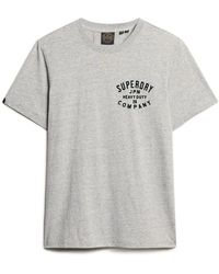 Superdry - Machined Goods Workwear Katoen Tee Grijs - Lyst
