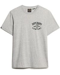 Superdry - Machined Goods Workwear Katoen Tee Grijs - Lyst
