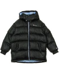Champion - Jassen ,Zwart ,Lange Zwarte/Azure Donsjas Vrouwen - Lyst