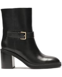 Kazar - Leder-Slip-On-Stiefel Mit Breitem Absatz - Lyst