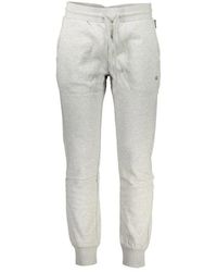Napapijri - Grijze Katoenen Straight-Leg Broek - Lyst