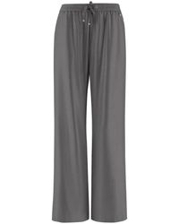 Herno - Broeken ,Grijs ,Polyester Gelamineerde Broek Met Trekkoord - Lyst