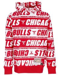 Mitchell & Ness - Hoodies & Sweatvesten ,Rood ,Katoen Chicago Bulls Hoodie Hardwood Classics - Lyst