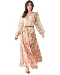 Rinascimento Abito Lungo Bohemien - Naturel