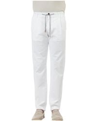Eleventy - Gestreifte baumwolljoggerhose - Lyst