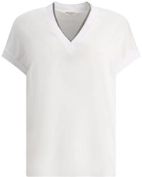Brunello Cucinelli - Camiseta de oliva gyrocollo - Lyst