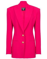 Balmain - Taillierte jacke mit 2 knöpfen - Lyst