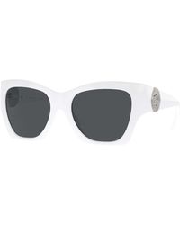 Versace - Wit/Donkergrijs Zonnebril - Lyst