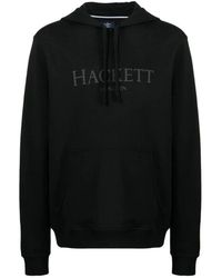 Hackett - Hoodies & Sweatvesten ,Zwart ,Katoen Logo Hoodie - Lyst