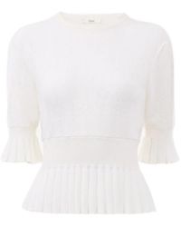 Chloé - Cropped Ruffle Sweater - Lyst