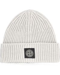 Stone Island - Full Rib Wool Beanie - Lyst