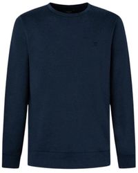 Hackett - Hoodies & Sweatvesten ,Blauw ,Double Knit Crew Sweatshirt - Lyst