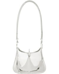 Rabanne - Silberne Small Ring Leder Tasche - Lyst