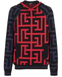 Balmain - Hoodie Met Trekkoord - Lyst