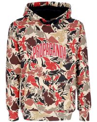 Propaganda - Hoodies & Sweatvesten ,Veelkleurig ,Katoen College Hoodie Met All Over Print - Lyst