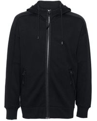 C.P. Company - Blauer pullover mit goggle-kapuze,blauer pullover mit goggles-detail - Lyst