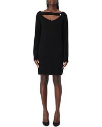 Liu Jo - Schwarzes Keyhole Sweater Kleid - Lyst